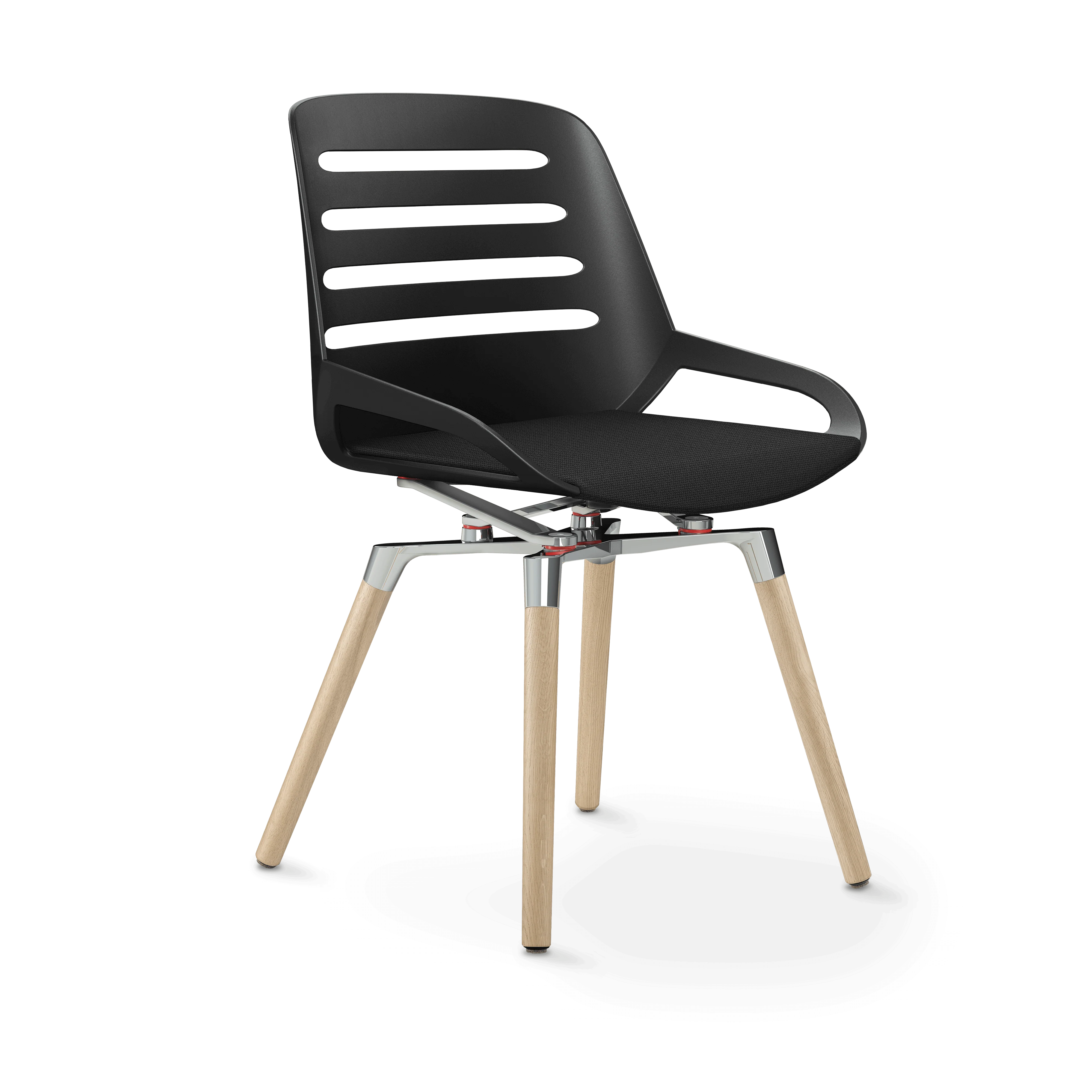 Aeris Numo Comfort Holzbeine Eiche Sitzbezug dunkelgrau meliert - Image 6