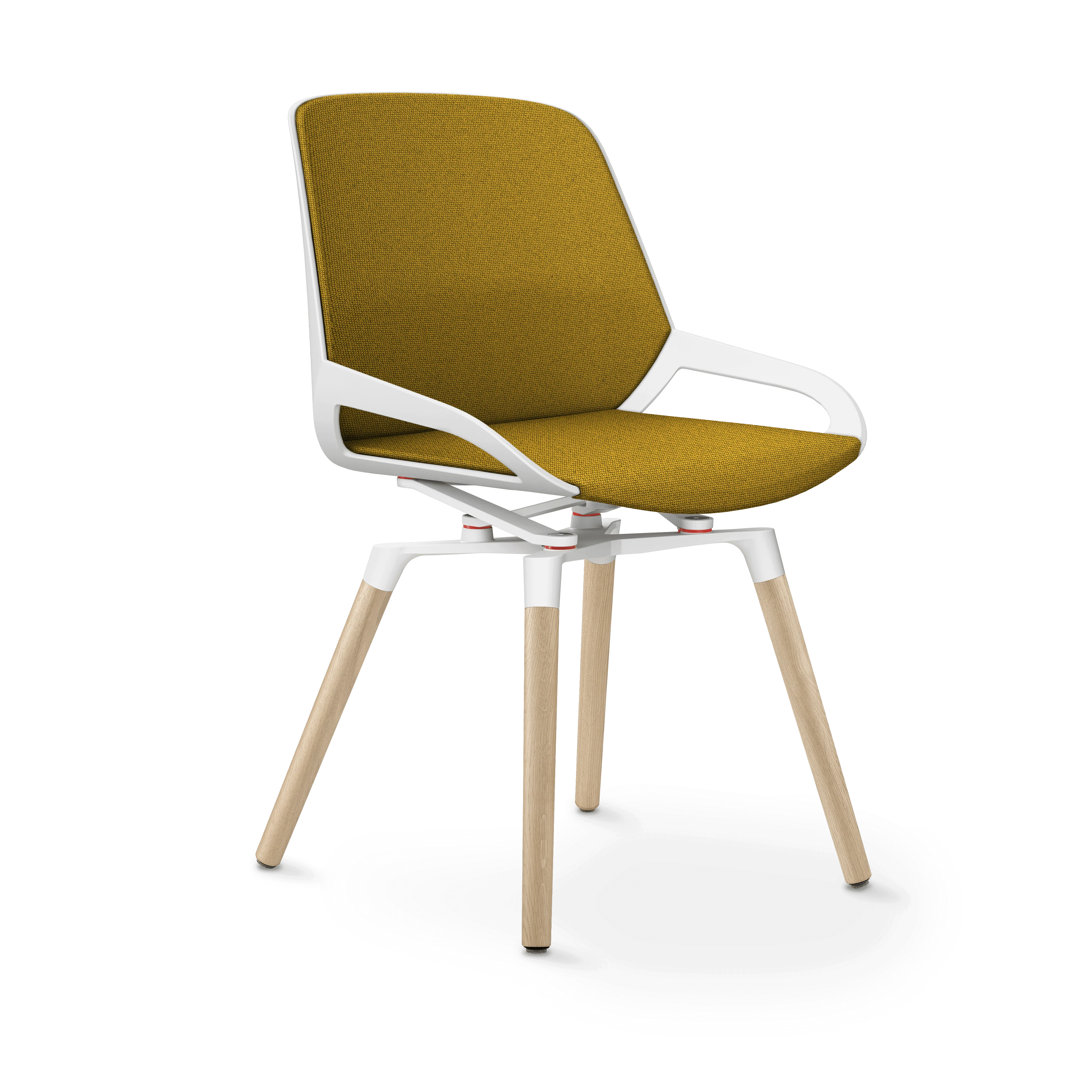 Aeris Numo Comfort Holzbeine Eiche Sitzbezug gelb meliert - Image 3