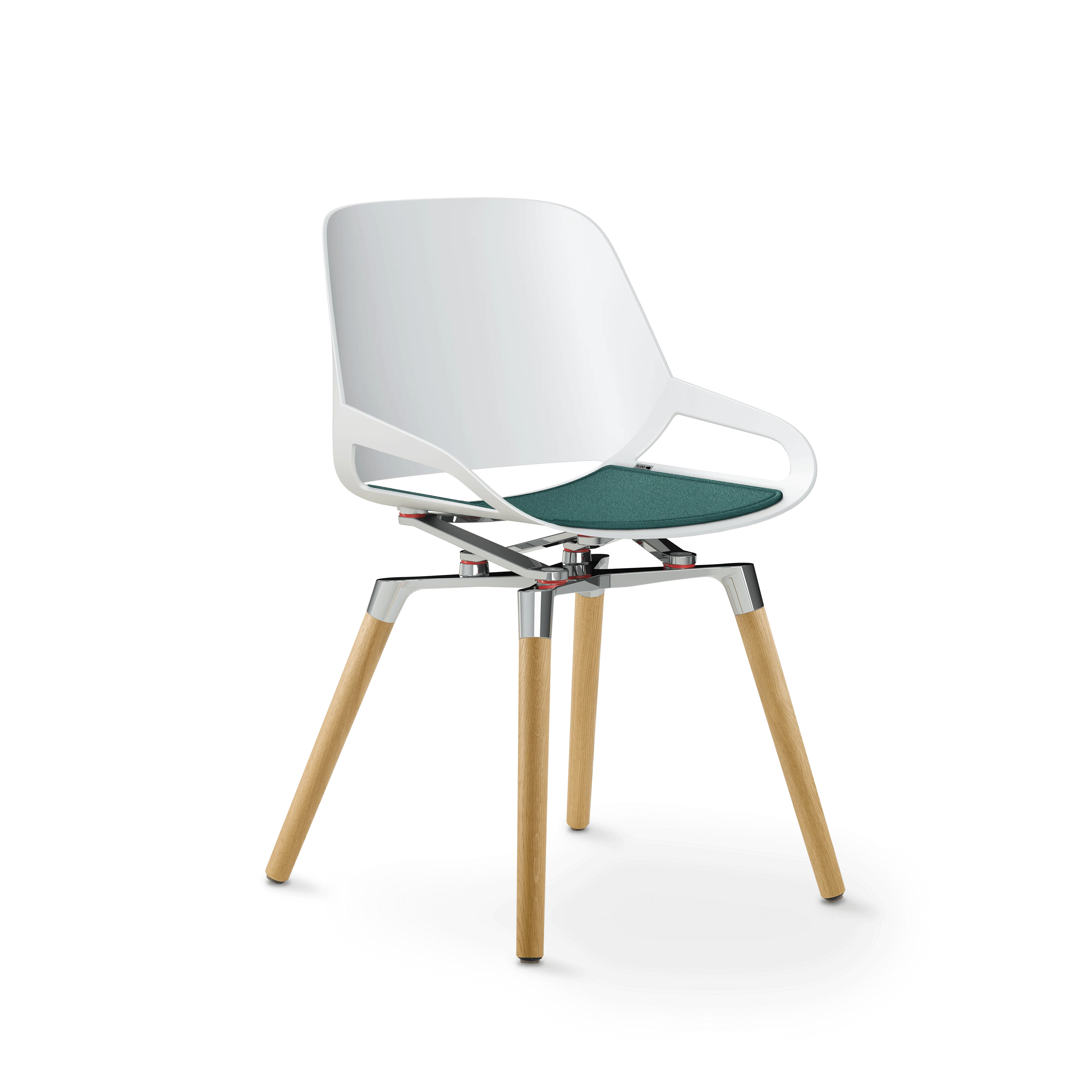 Aeris Numo Holzbeine Eiche natur Sitzschalenfarbe weiß - Image 10