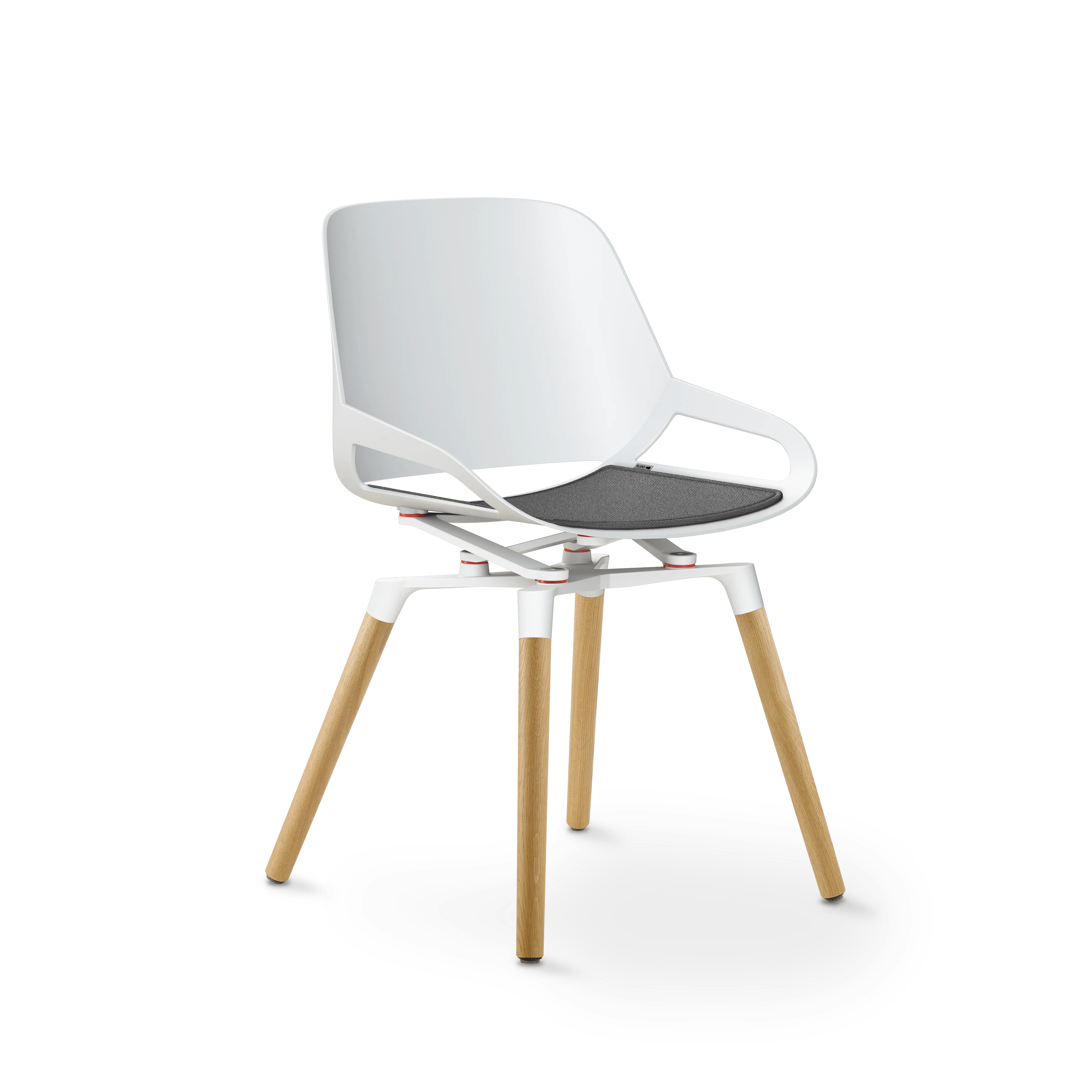 Aeris Numo Holzbeine Eiche natur Sitzschalenfarbe weiß - Image 14