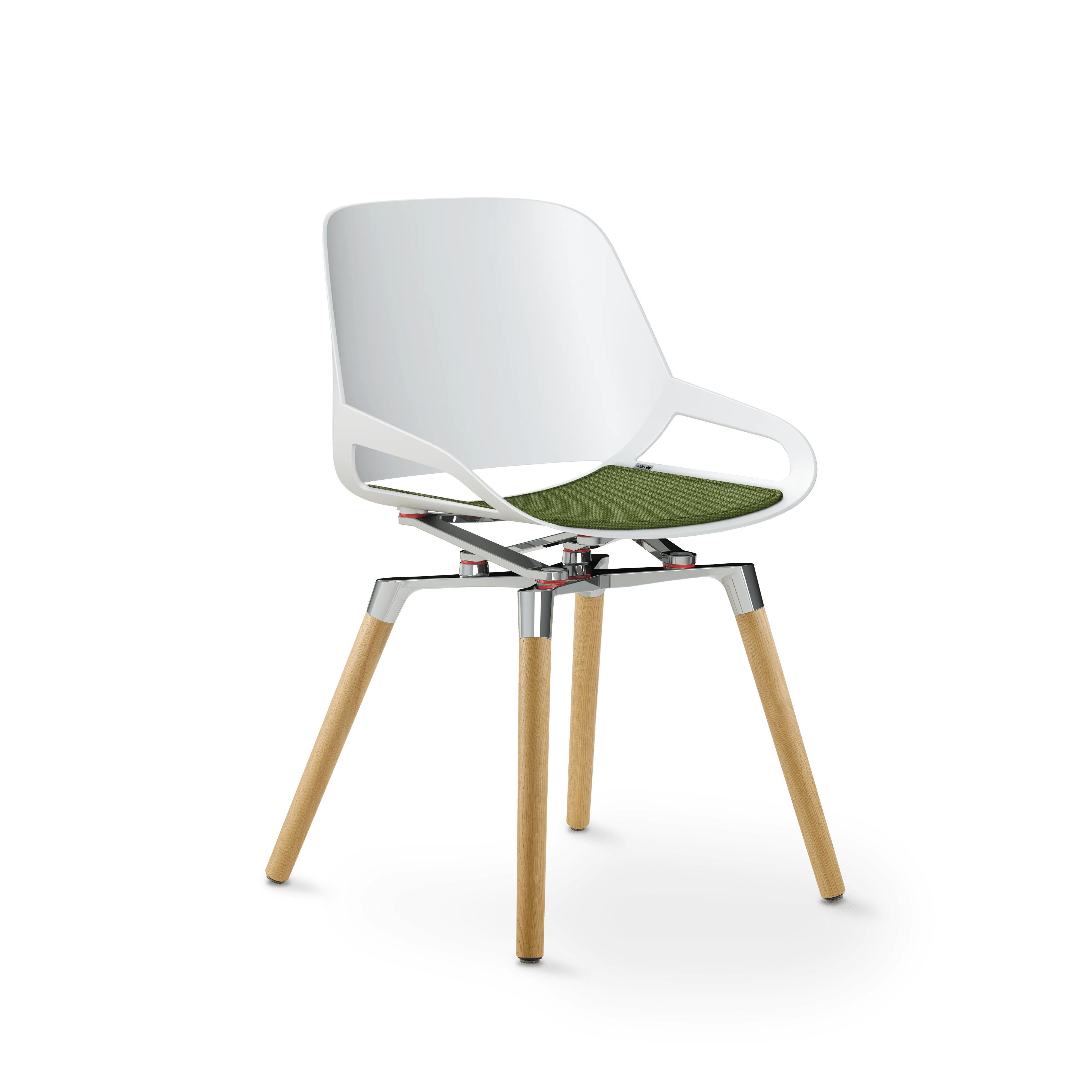 Aeris Numo Holzbeine Eiche natur Sitzschalenfarbe weiß - Image 17