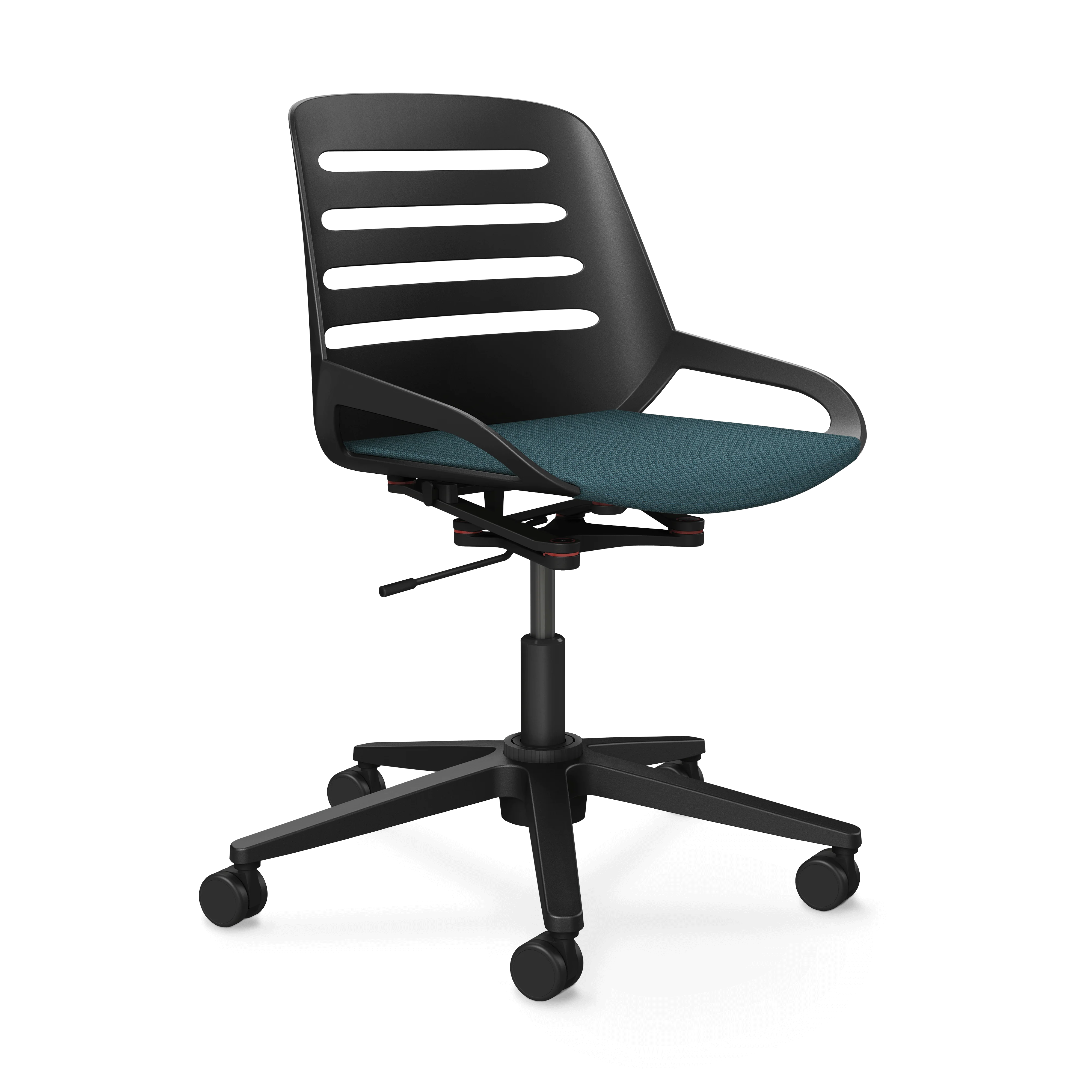 Aeris Numo Task Gestellfarbe schwarz Sitzbezug blau meliert - Image 4
