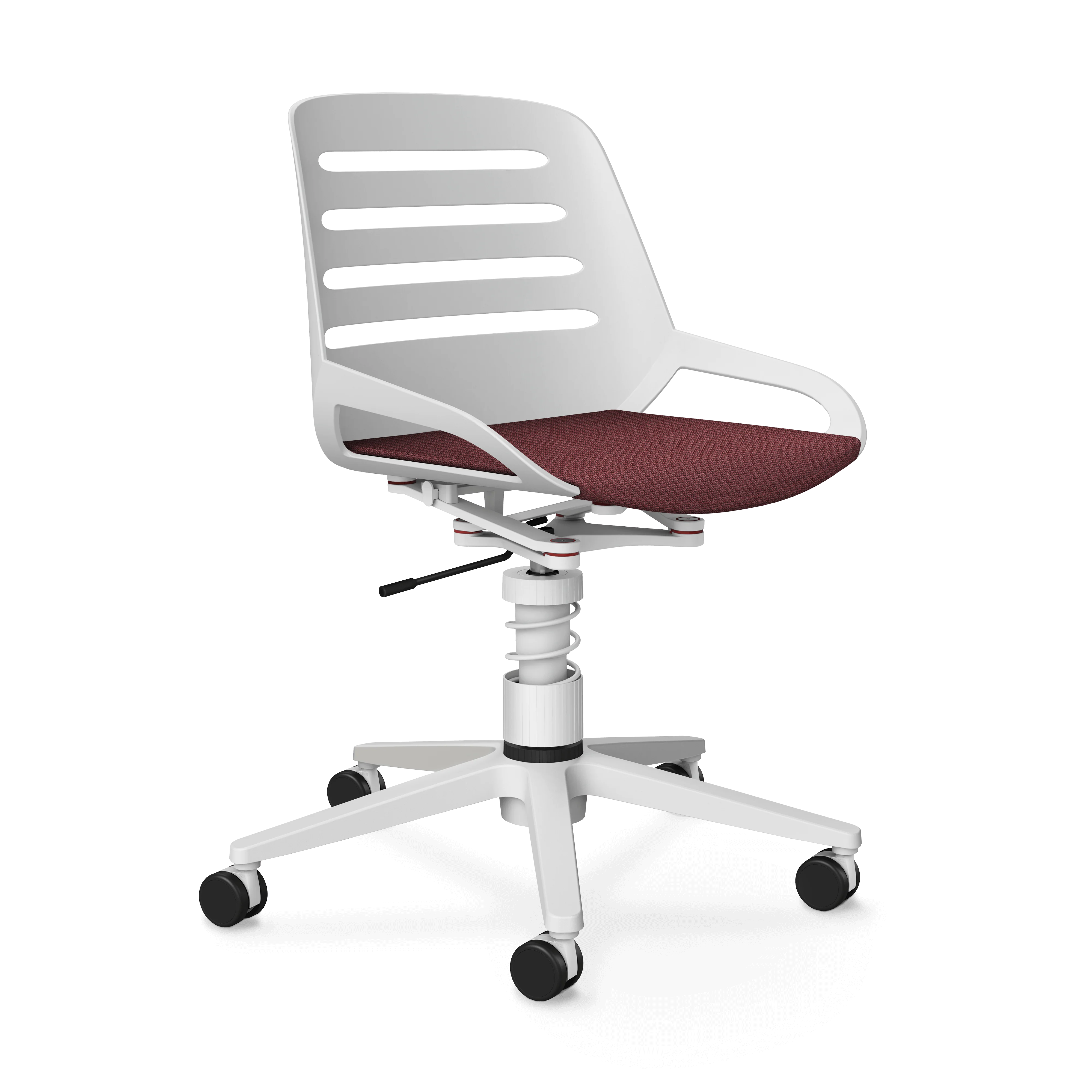 Aeris Numo Task Gestellfarbe weiß Sitzbezug dunkelviolett meliert - Image 5