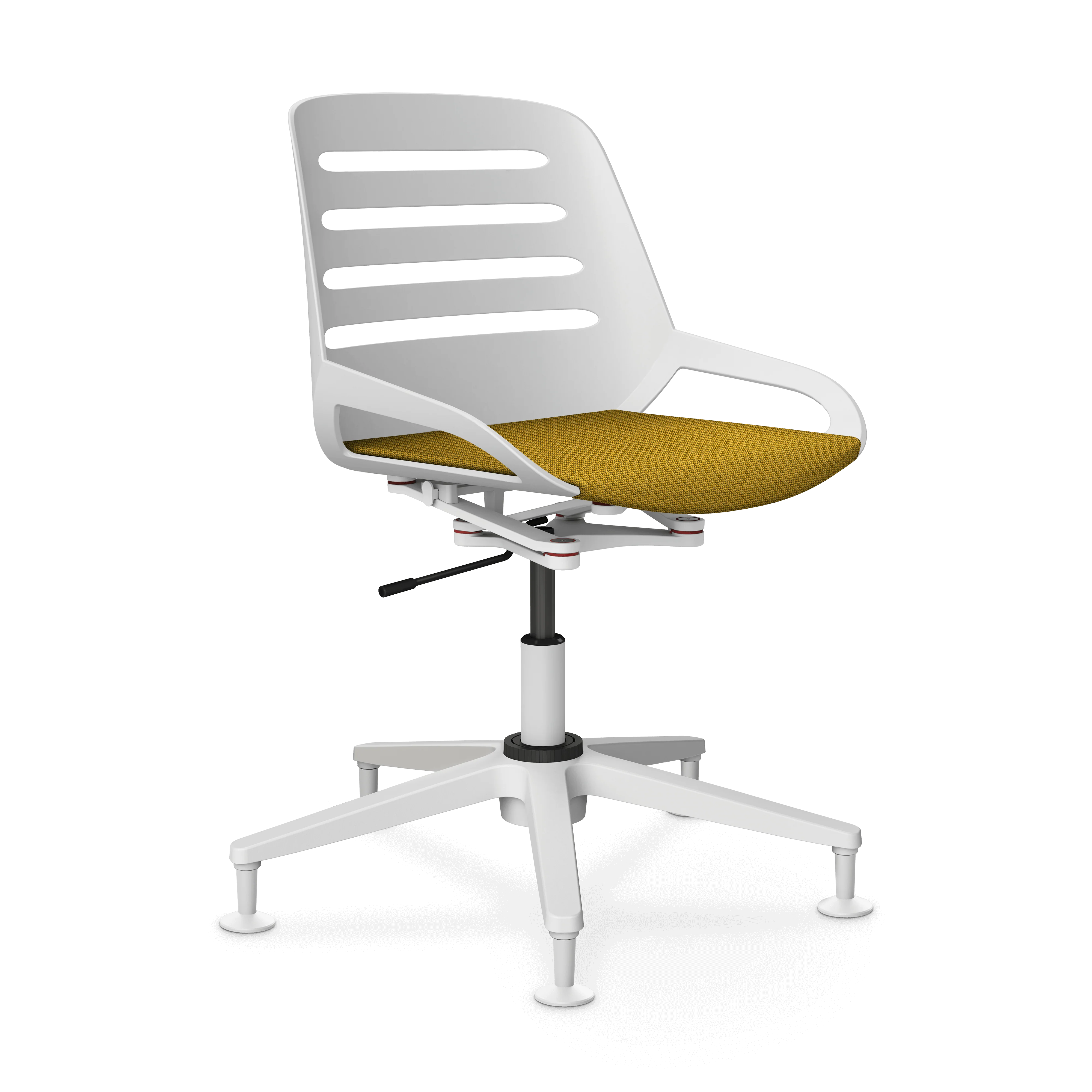 Aeris Numo Task Gestellfarbe weiß Sitzbezug gelb meliert - Image 10