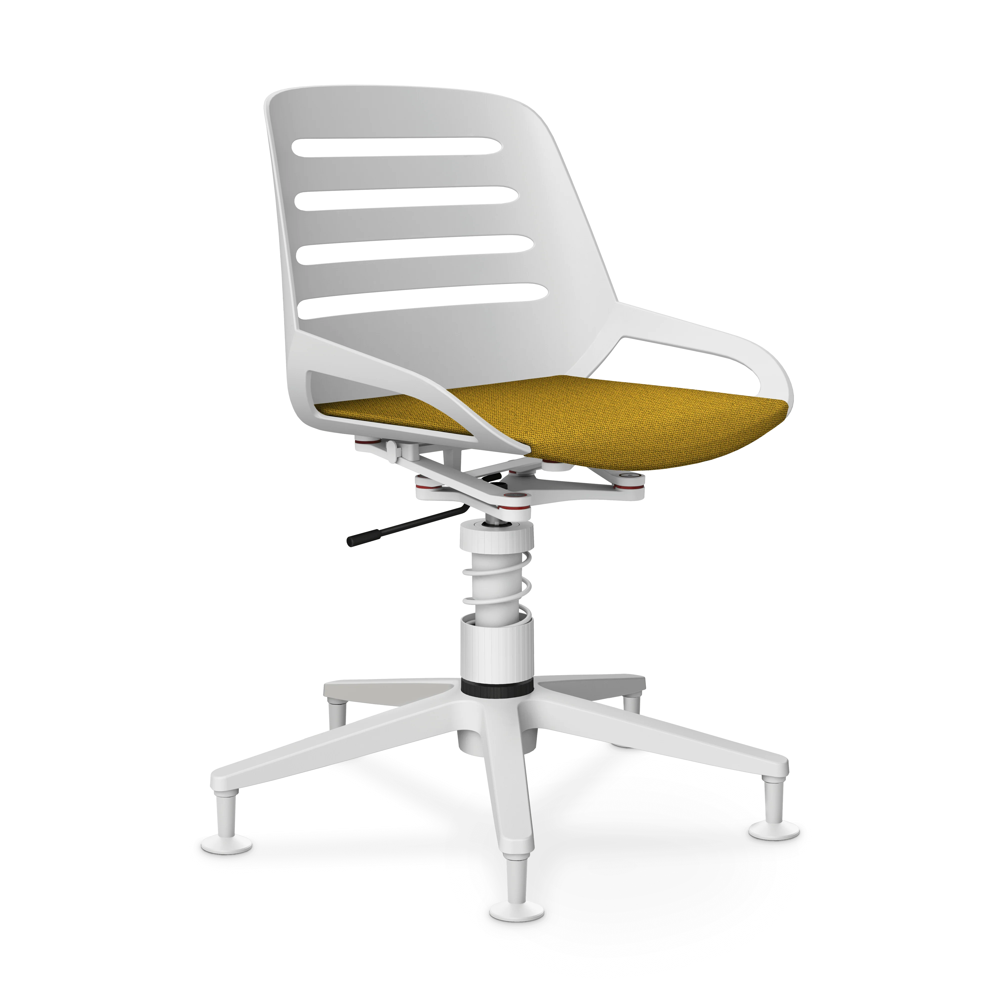 Aeris Numo Task Gestellfarbe weiß Sitzbezug gelb meliert - Image 12