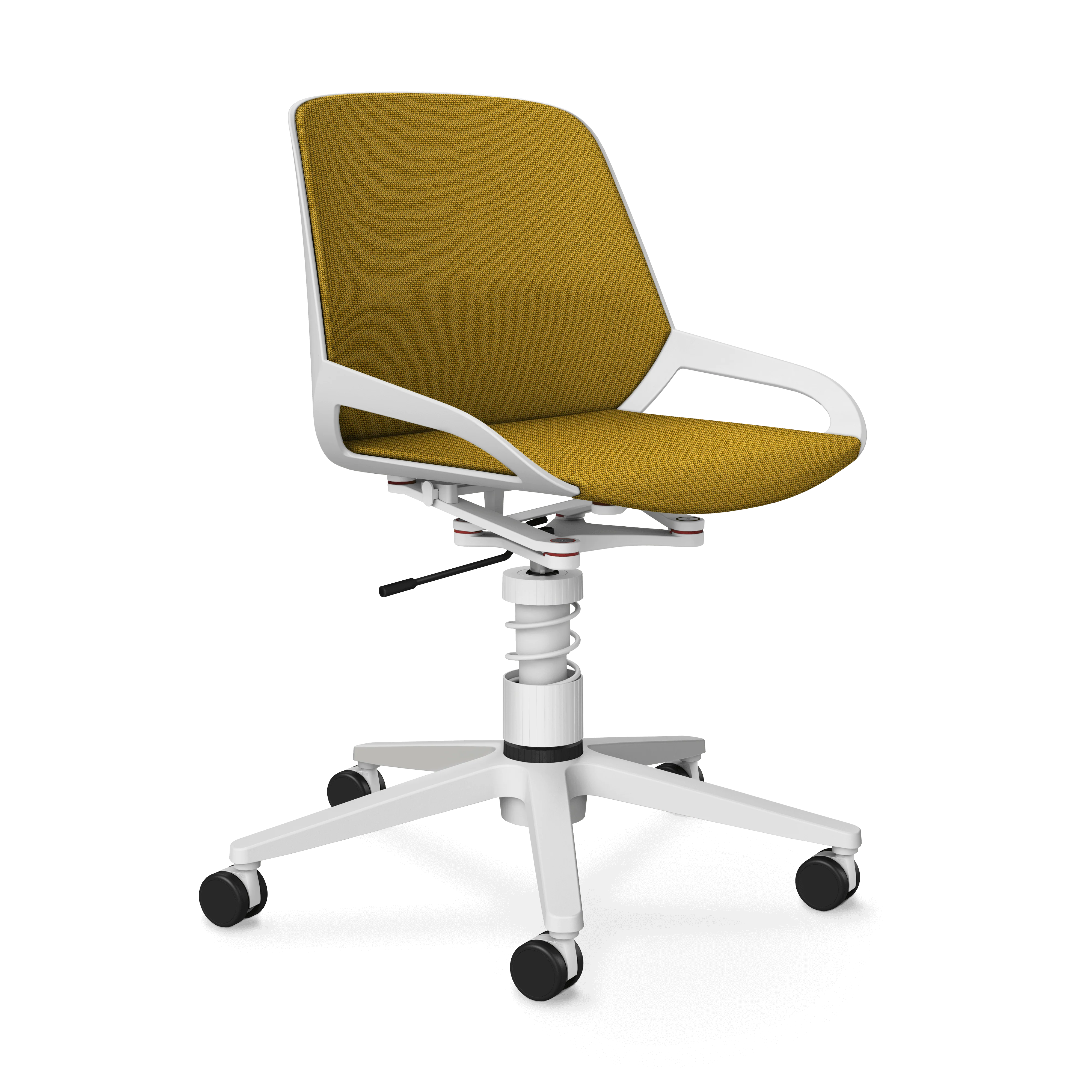 Aeris Numo Task Gestellfarbe weiß Sitzbezug gelb meliert - Image 3