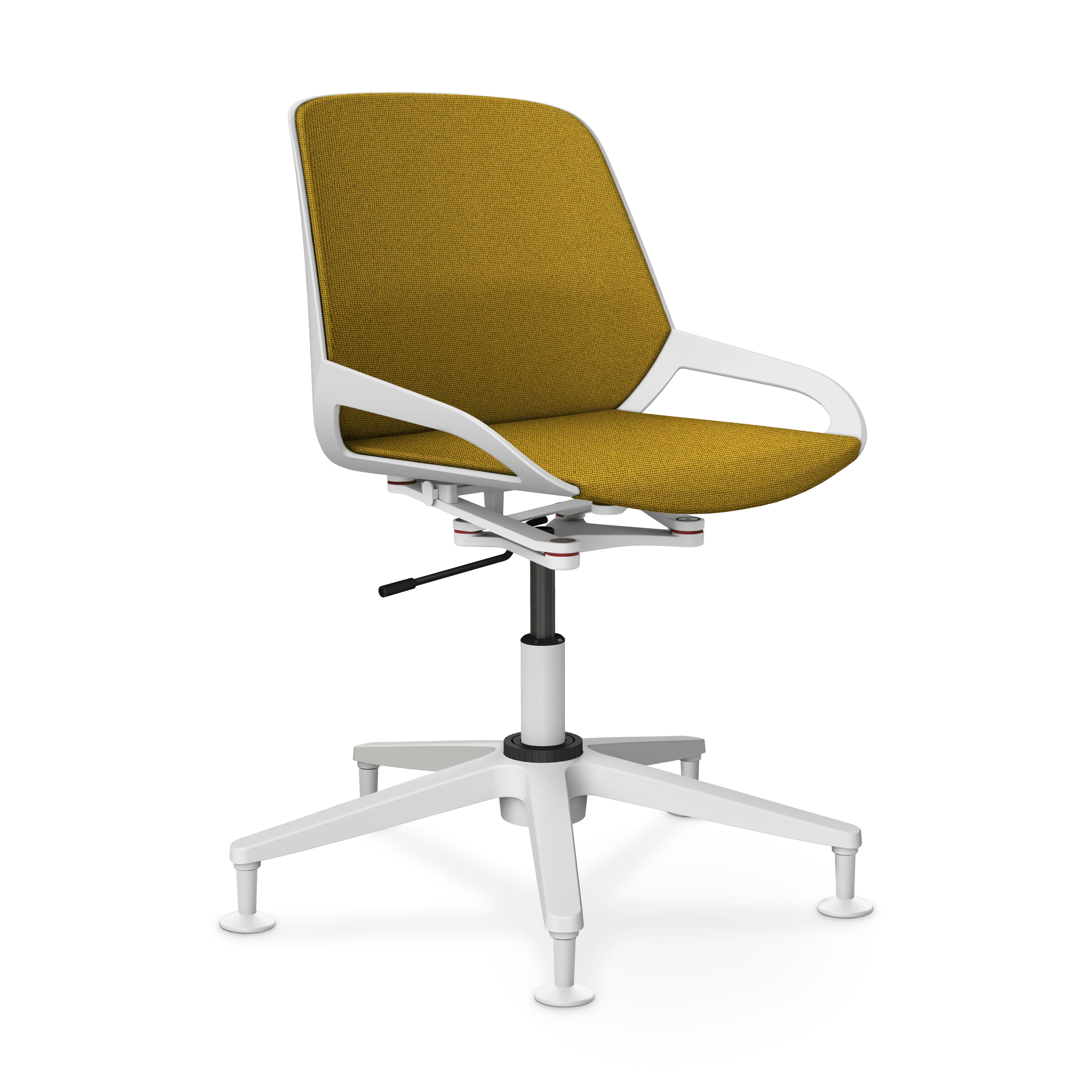 Aeris Numo Task Gestellfarbe weiß Sitzbezug gelb meliert - Image 7