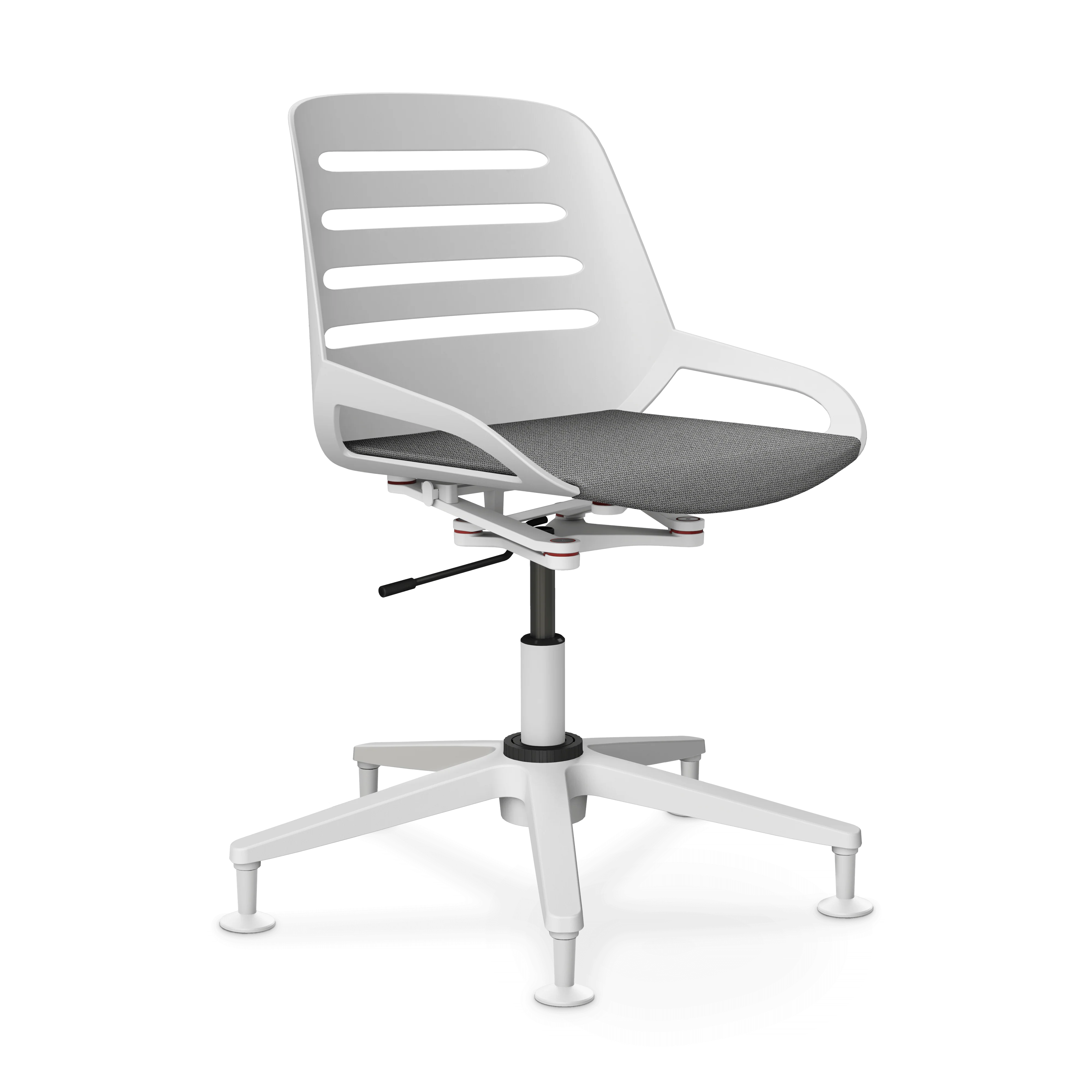 Aeris Numo Task Gestellfarbe weiß Sitzbezug hellgrau meliert - Image 10