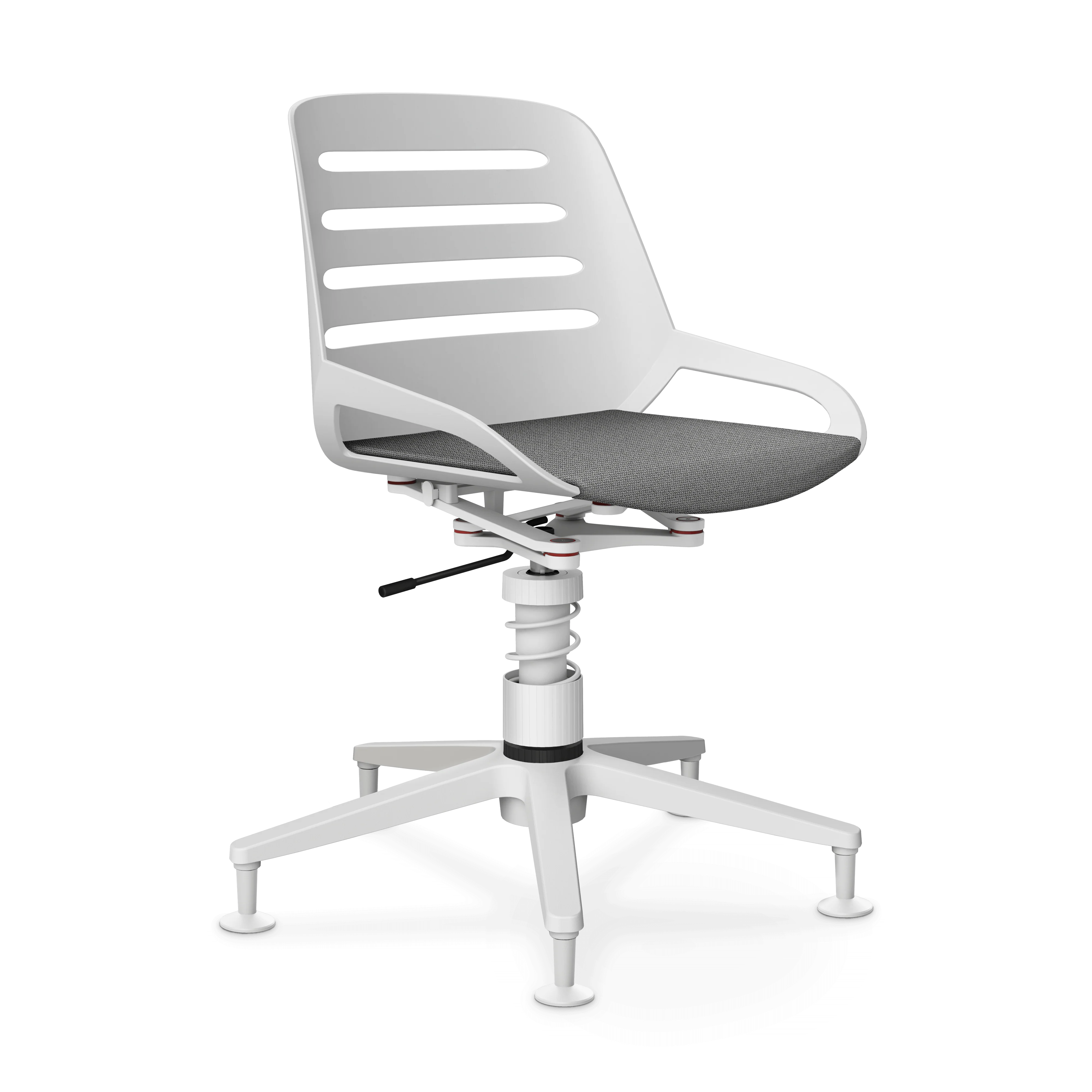 Aeris Numo Task Gestellfarbe weiß Sitzbezug hellgrau meliert - Image 11