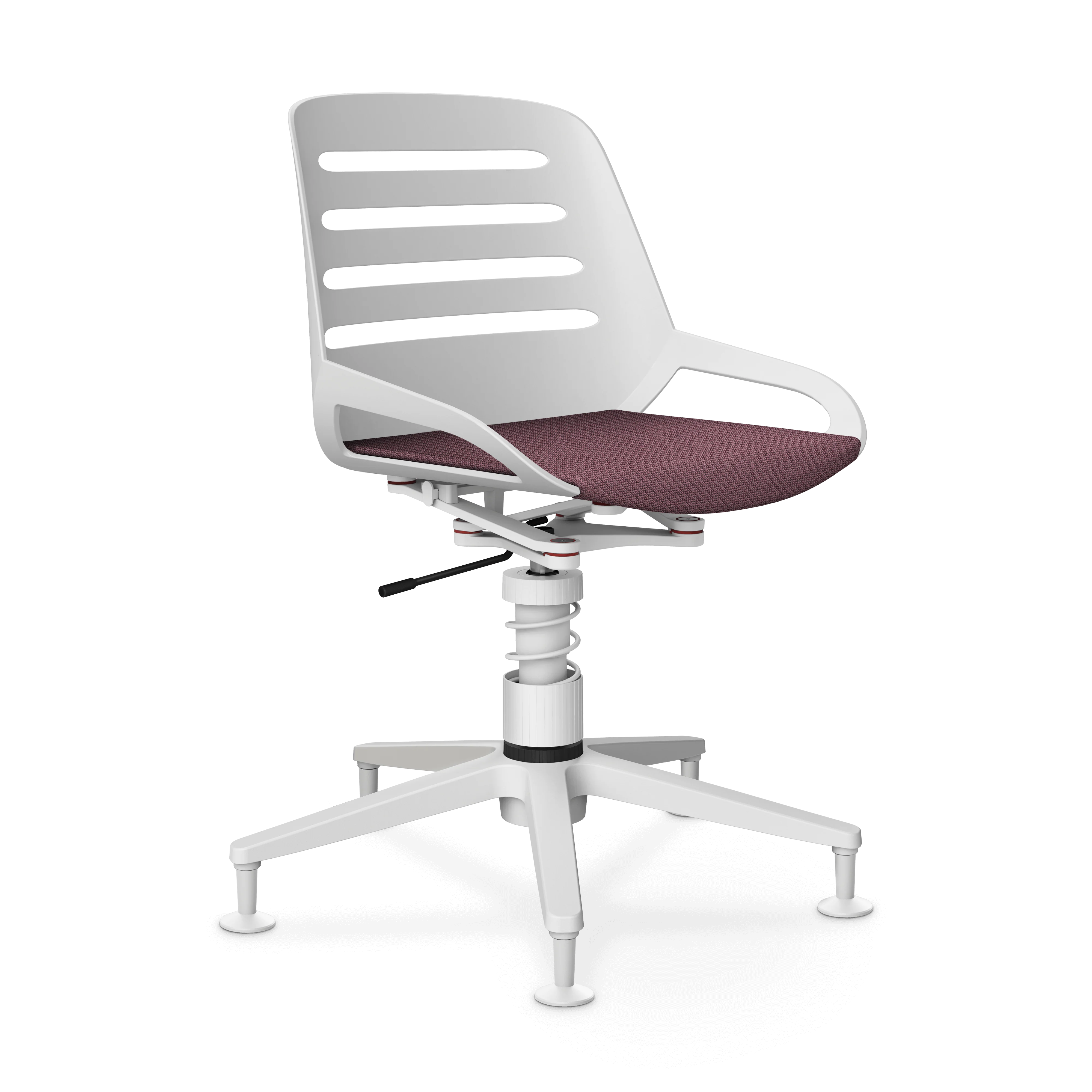 Aeris Numo Task Gestellfarbe weiß Sitzbezug hellviolett meliert - Image 12