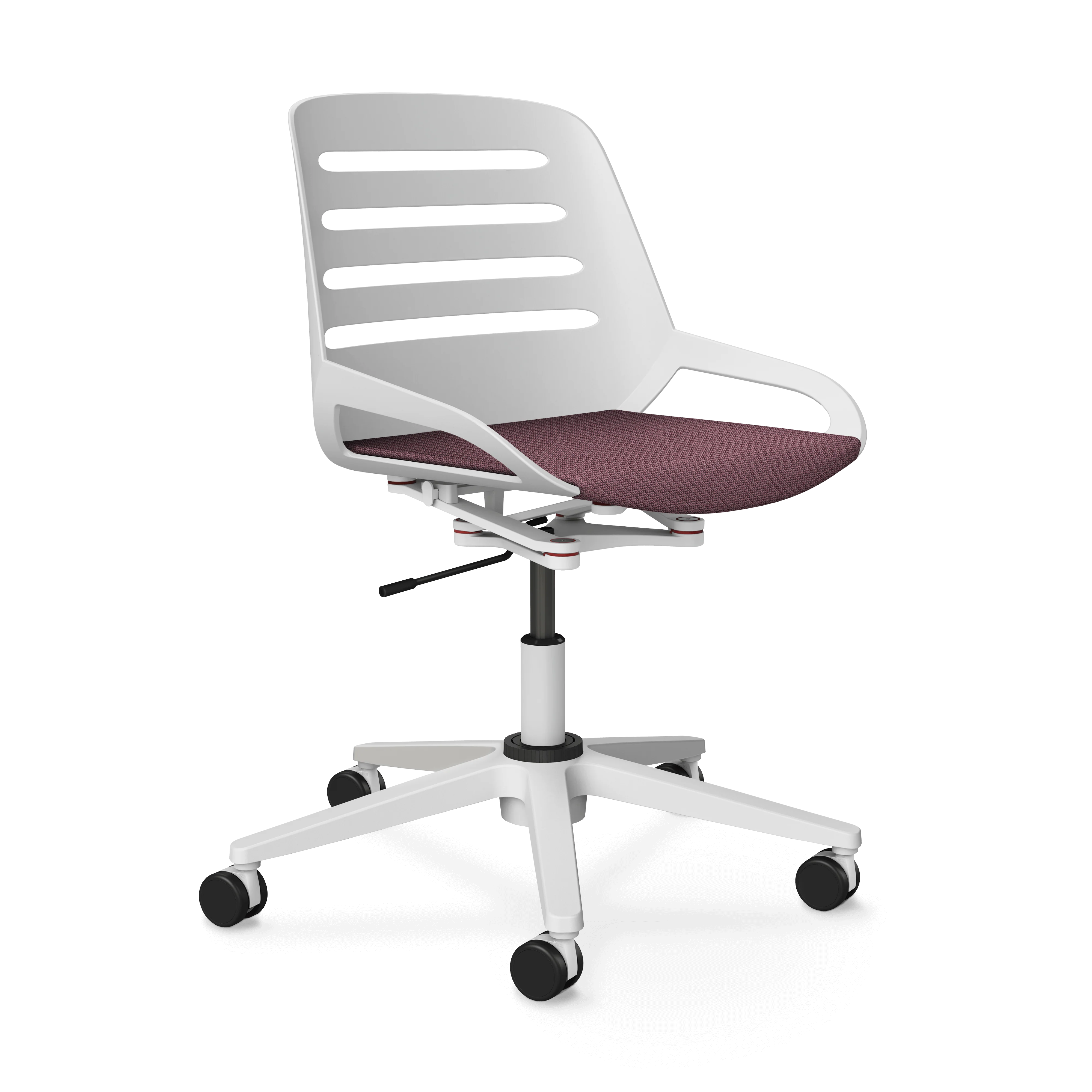 Aeris Numo Task Gestellfarbe weiß Sitzbezug hellviolett meliert - Image 4