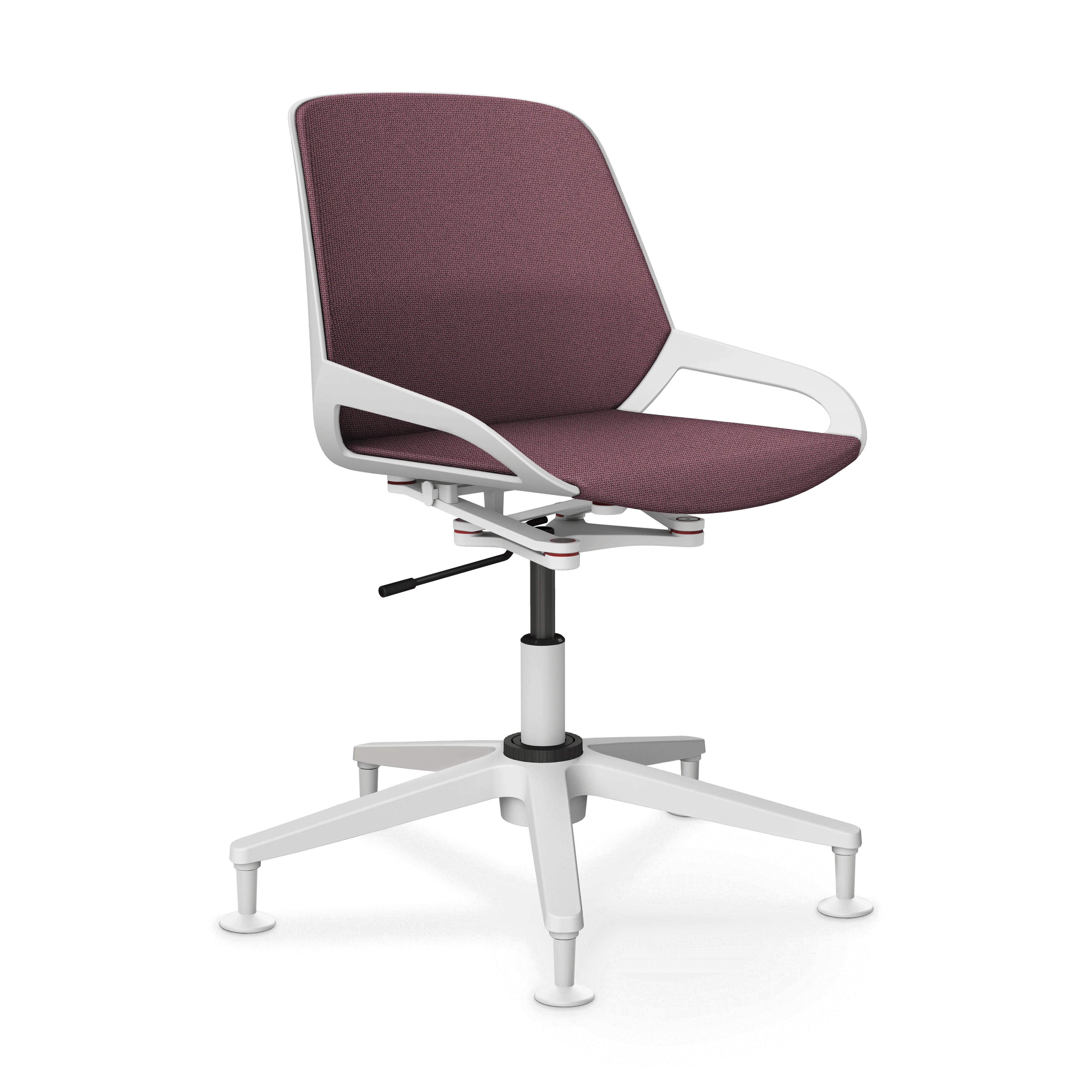 Aeris Numo Task Gestellfarbe weiß Sitzbezug hellviolett meliert - Image 7