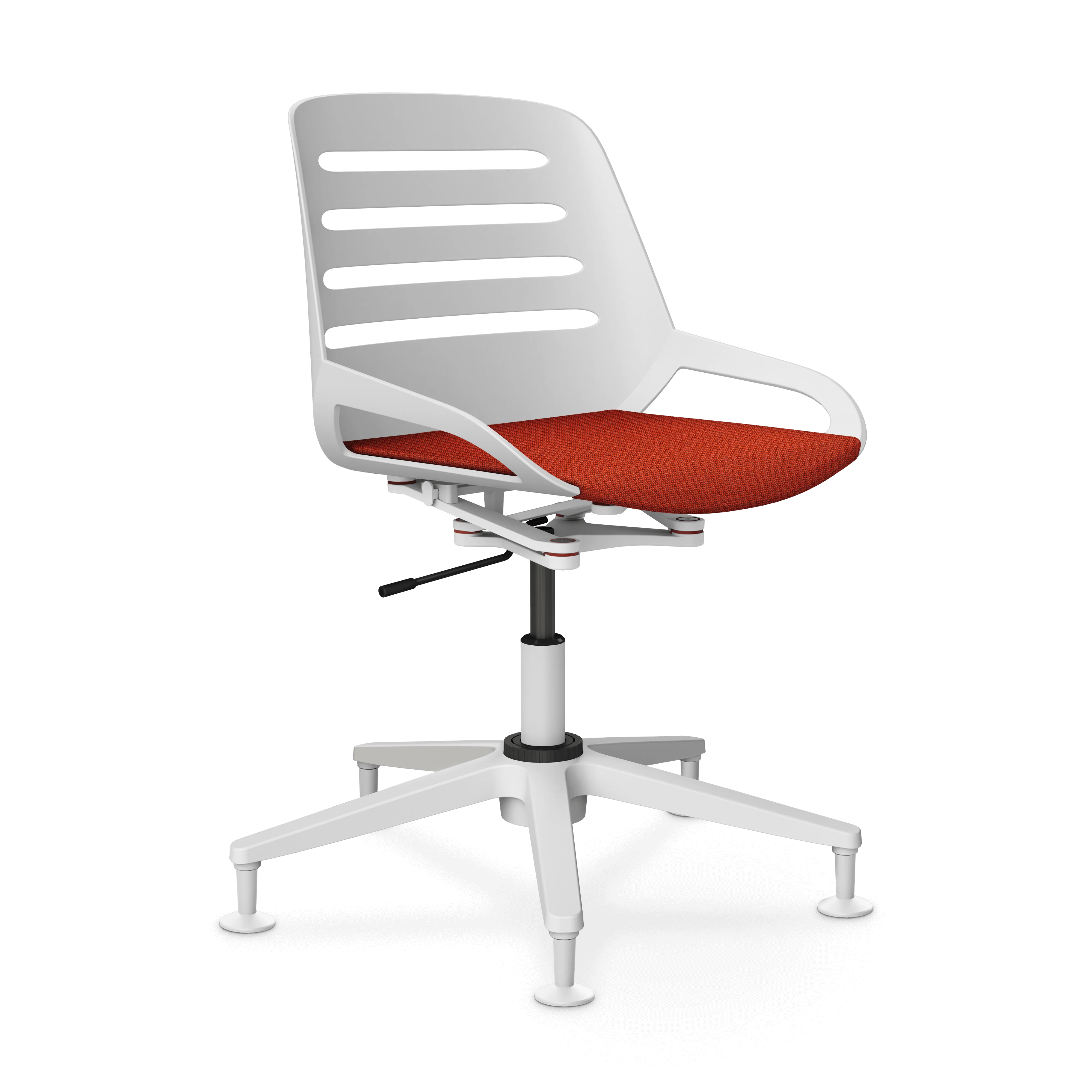 Aeris Numo Task Gestellfarbe weiß Sitzbezug orange-rot meliert - Image 10