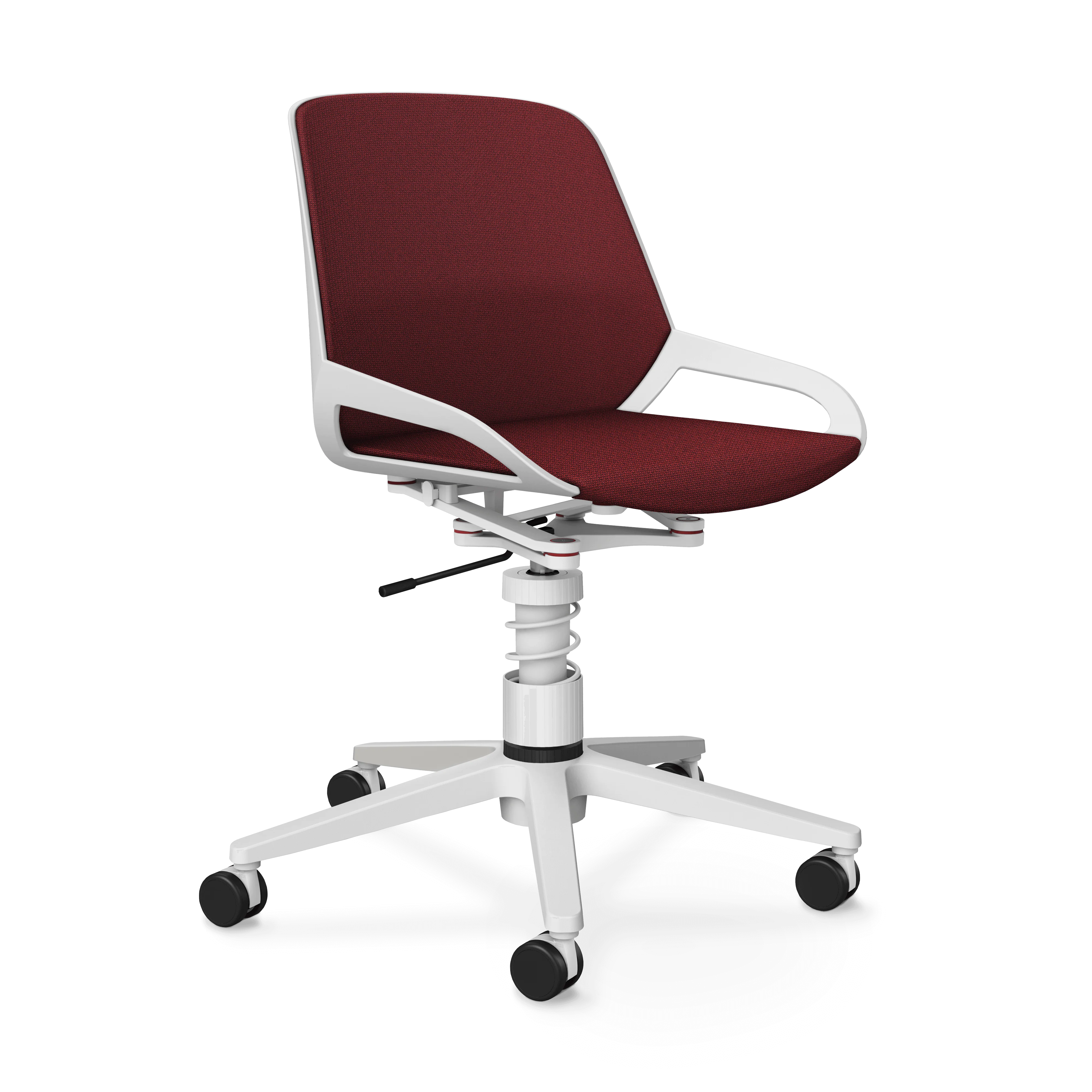 Aeris Numo Task Gestellfarbe weiß Sitzbezug rot meliert - Image 2
