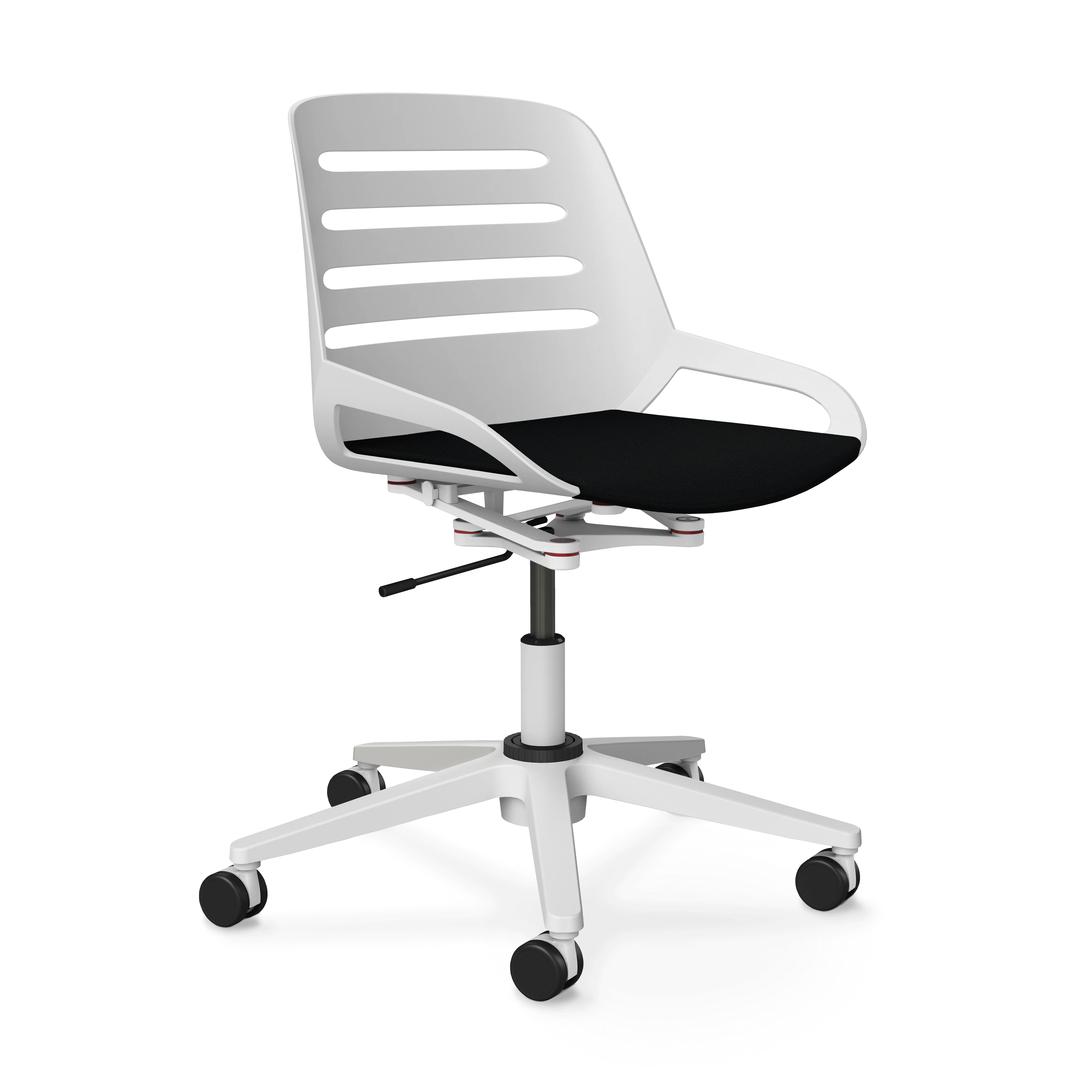 Aeris Numo Task Gestellfarbe weiß Sitzbezug schwarz - Image 4