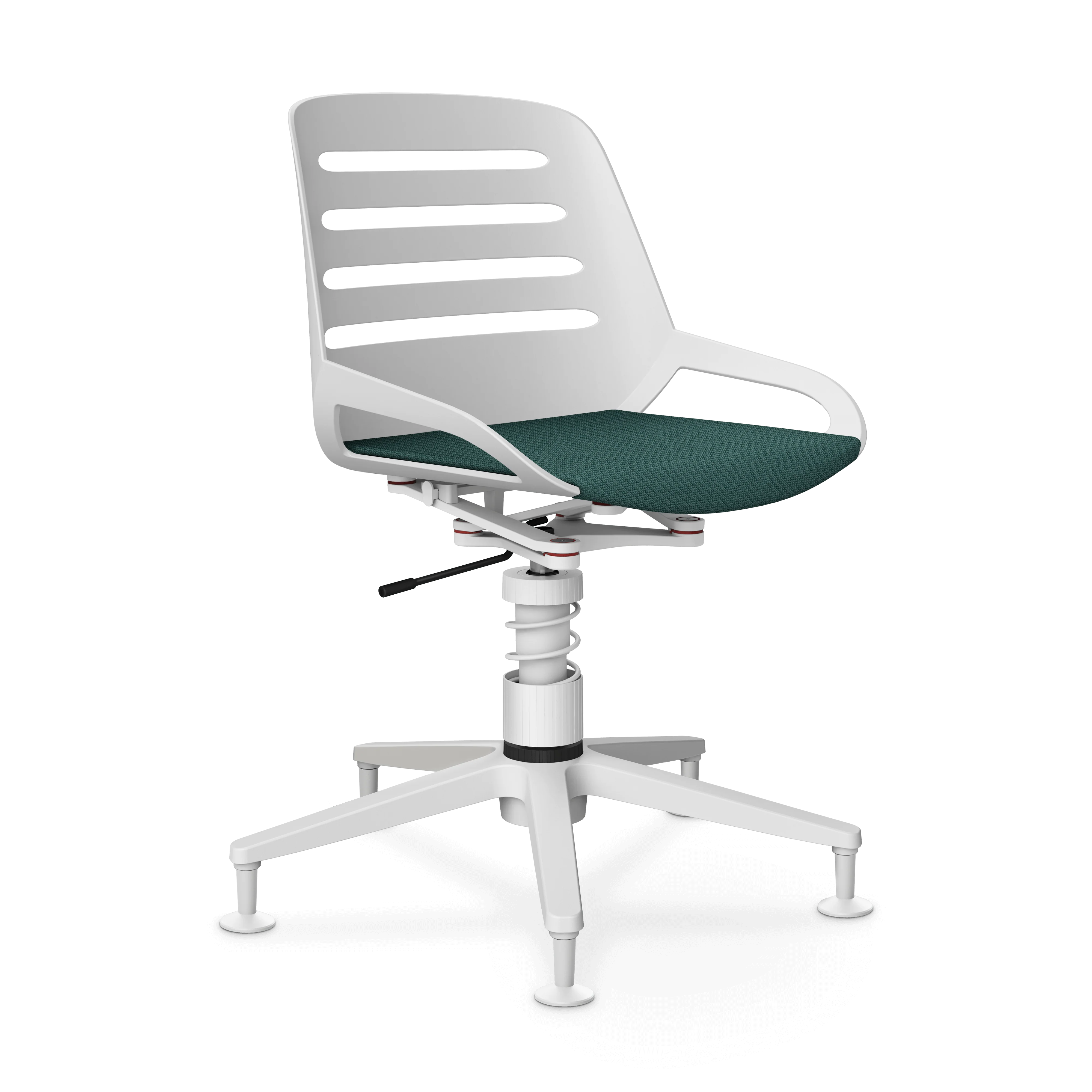 Aeris Numo Task Gestellfarbe weiß Sitzbezug taubenblau meliert - Image 11